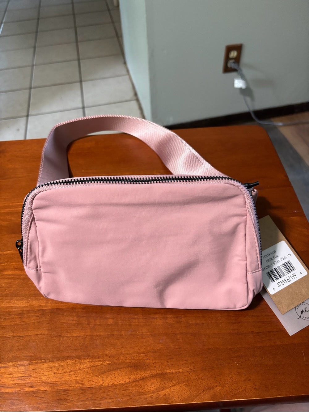 Everyday Pink Crossbody Bag - Sleek Women's Shoulder Bag